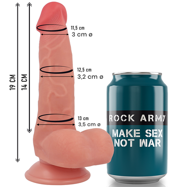 Dildo in Silicone Realistico con Ventosa - Collezione Rock Army
